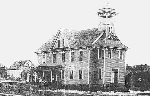 The original 1889 Seventh-day Adventist church on Church Street in Alpharetta